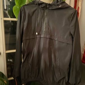 Black Pull-Over Windbreaker/Rain Jacket